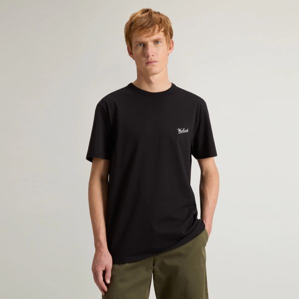 Woolrich Logo T-shirt Zwart