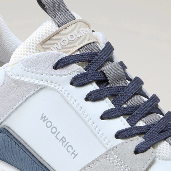 Woolrich Low Basket Sneaker Grijs/Wit