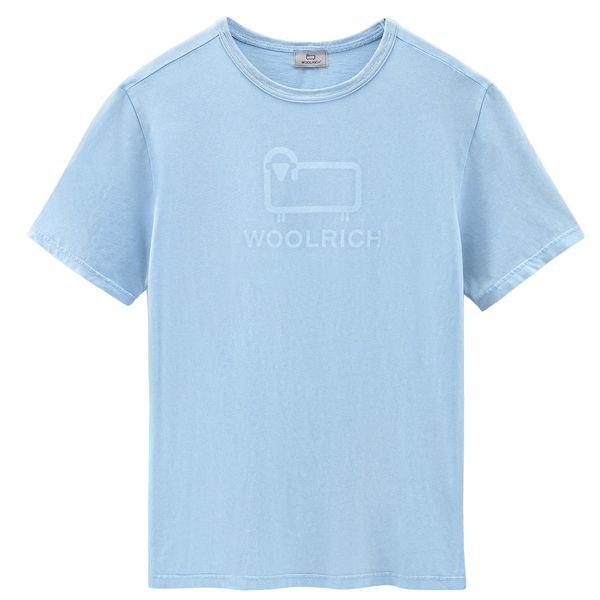 woolrich macro logo t-shirt licht blauw0