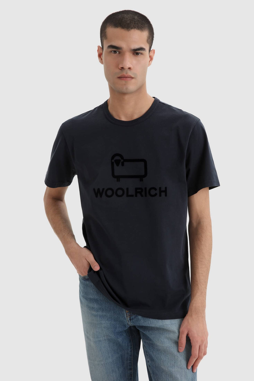 Woolrich Marco Logo T-shirt Navy