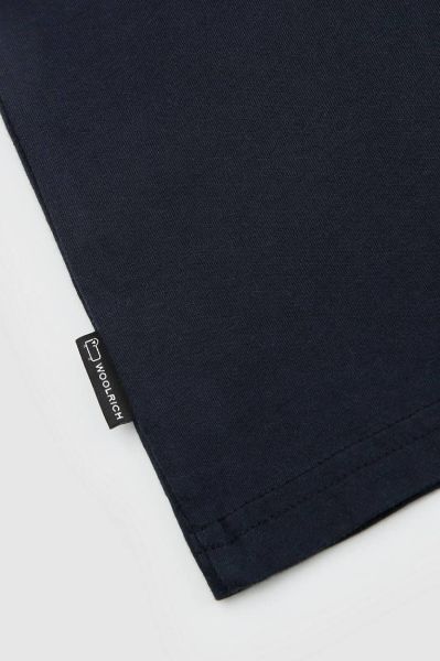 Woolrich Macro Logo T-Shirt Navy