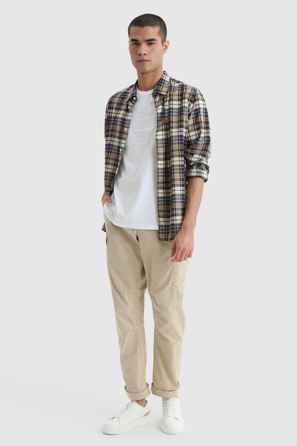 Woolrich Marco Logo T-shirt Wit