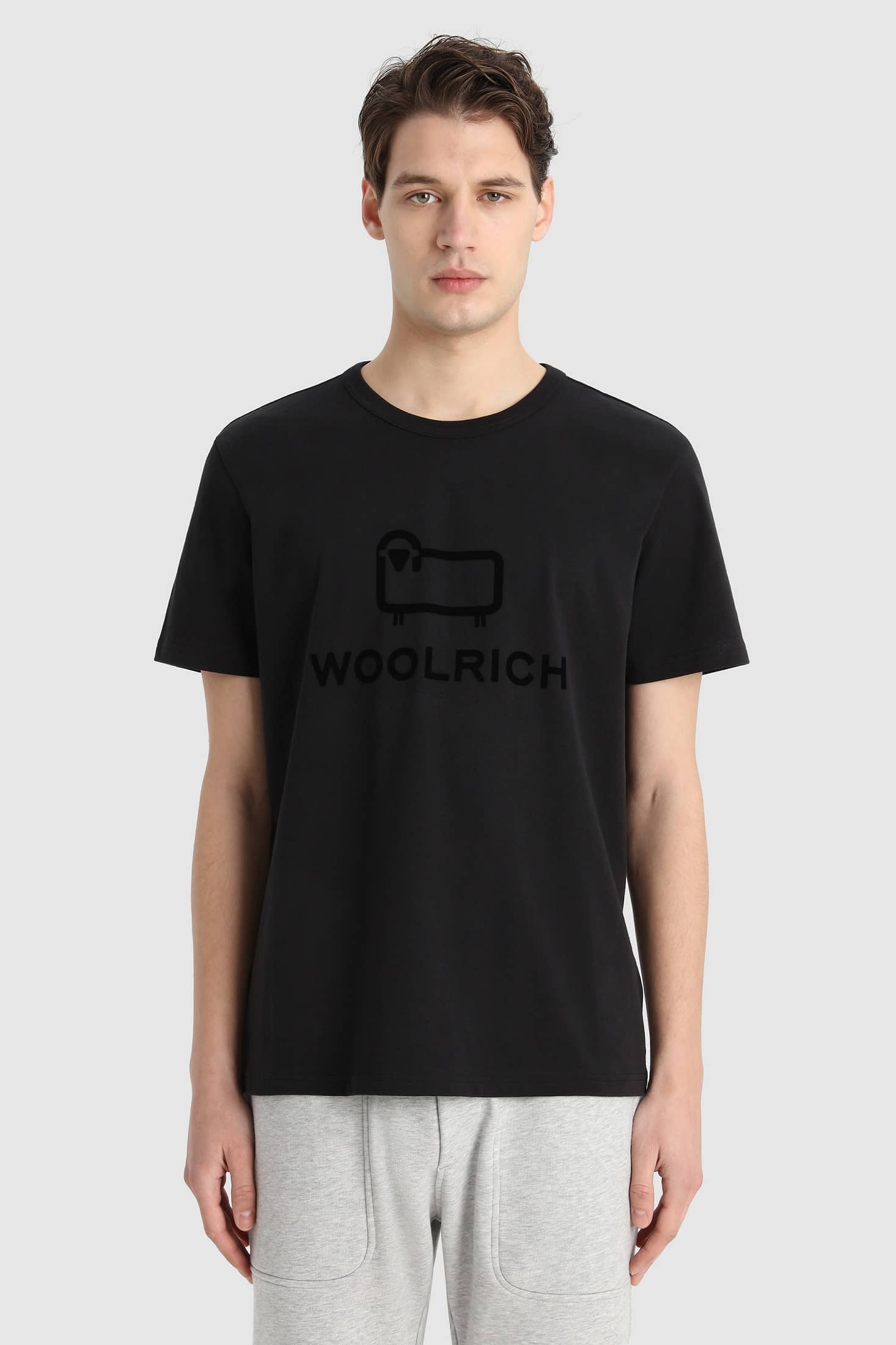 Woolrich Marco Logo T-shirt Zwart