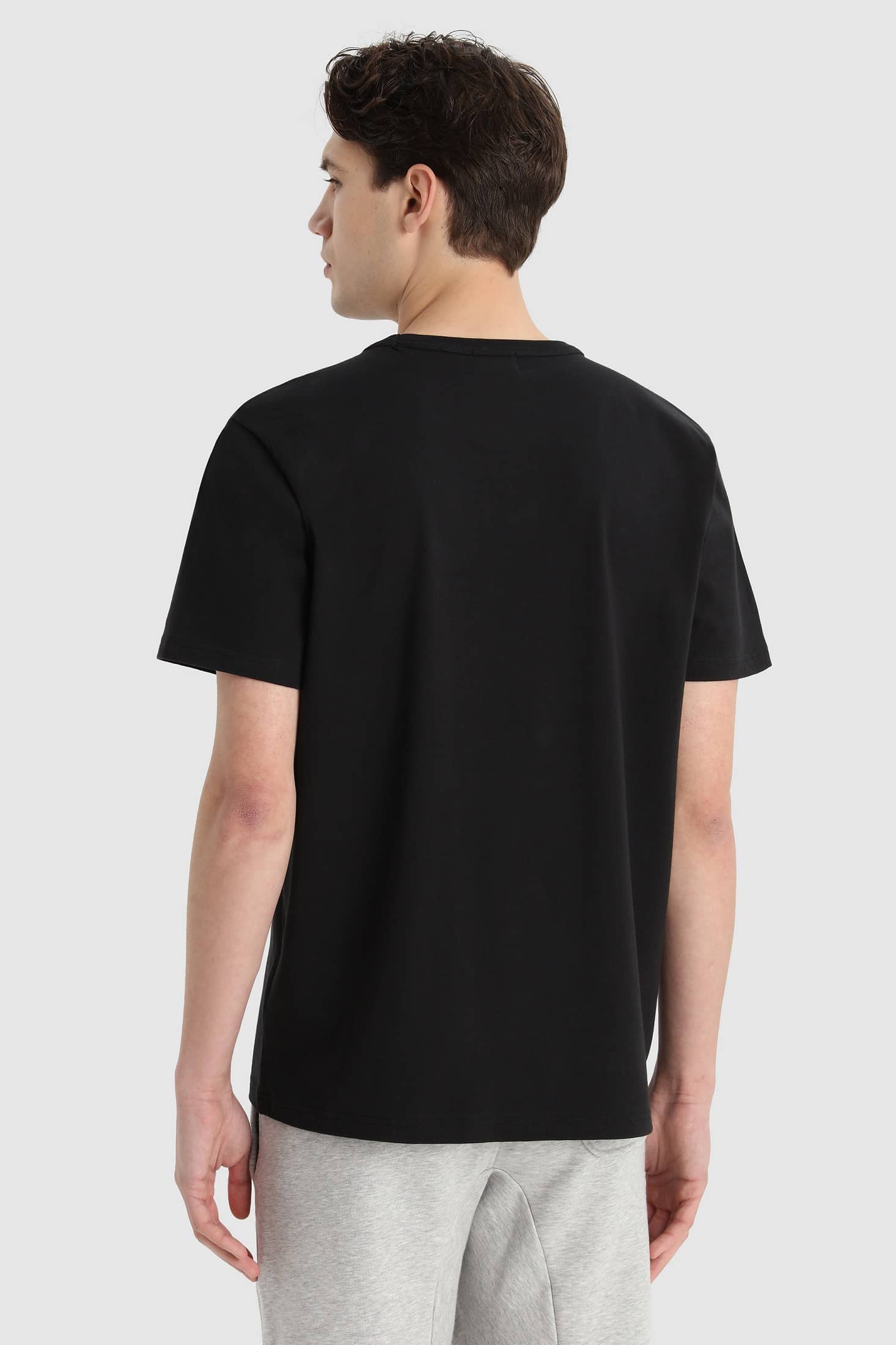 Woolrich Marco Logo T-shirt Zwart