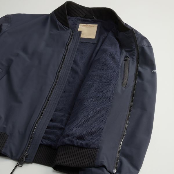 Woolrich Matt Stretch Bomber Jas Navy