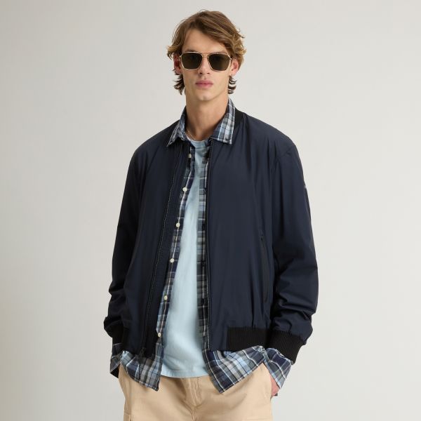 Woolrich Matt Stretch Bomber Jas Navy