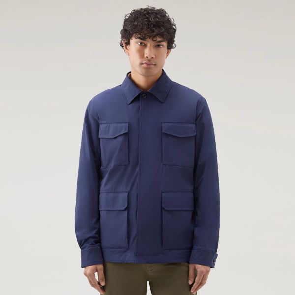 Woolrich Matt Stretch Field Jack Donker Blauw