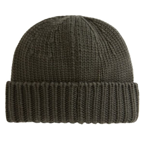 Woolrich Merino Wool Logo Muts Donker Groen