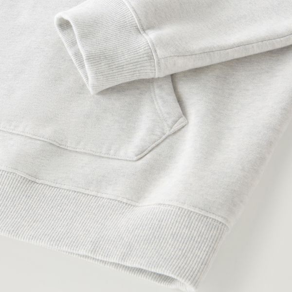 Woolrich Organic Cotton Script Hoodie Licht Grijs