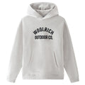 Woolrich Organic Cotton Script Hoodie Licht Grijs