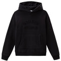 Woolrich Organic Cotton Script Hoodie Zwart