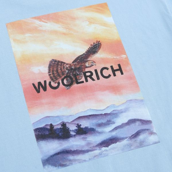 Woolrich Outdoor T-shirt Licht Blauw