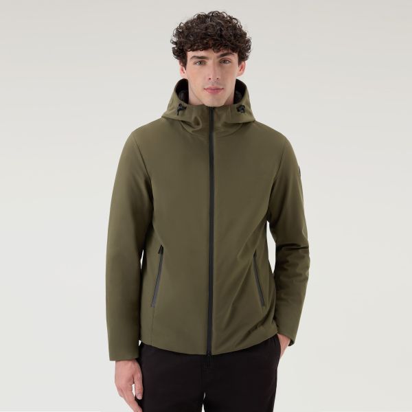 Woolrich Pacific Soft Shell Jack Donker Groen