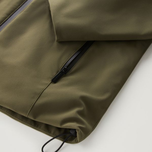 Woolrich Pacific Soft Shell Jack Donker Groen