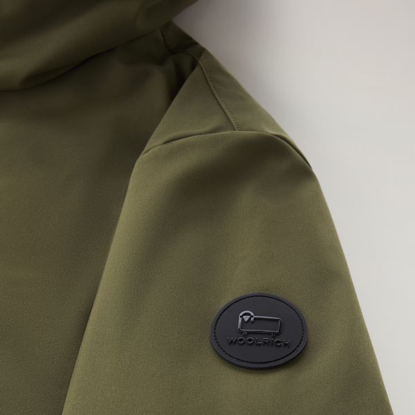 Woolrich Pacific Soft Shell Jack Donker Groen
