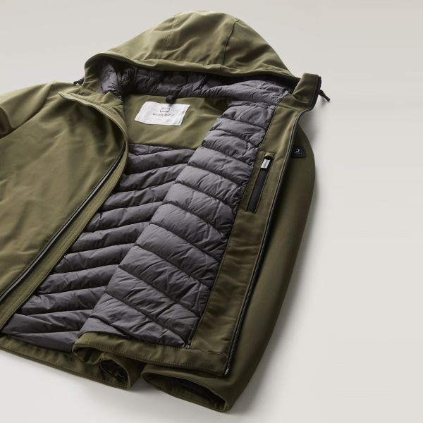 Woolrich Pacific Soft Shell Jack Donker Groen