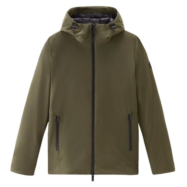 Woolrich Pacific Soft Shell Jack Donker Groen