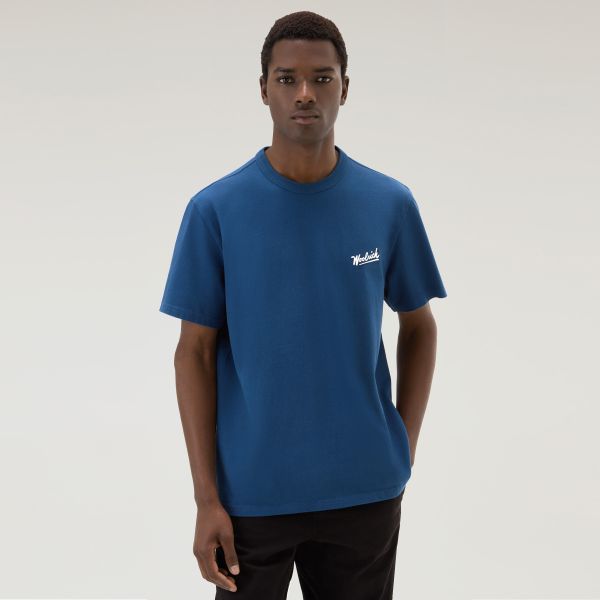 Woolrich Photographic T-shirt Blauw