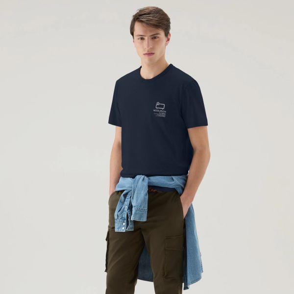 Woolrich Photographic T-shirt Navy