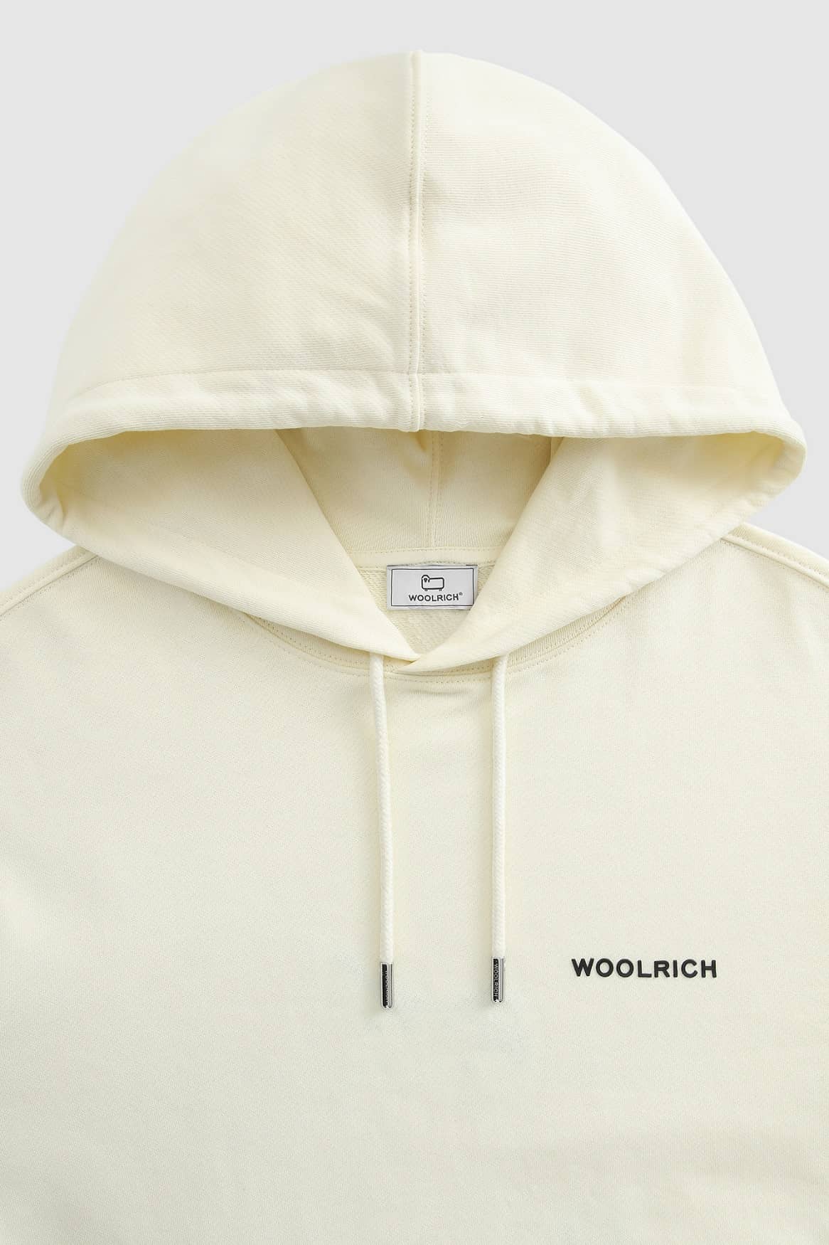 Woolrich Printed Duck Hoodie Off White