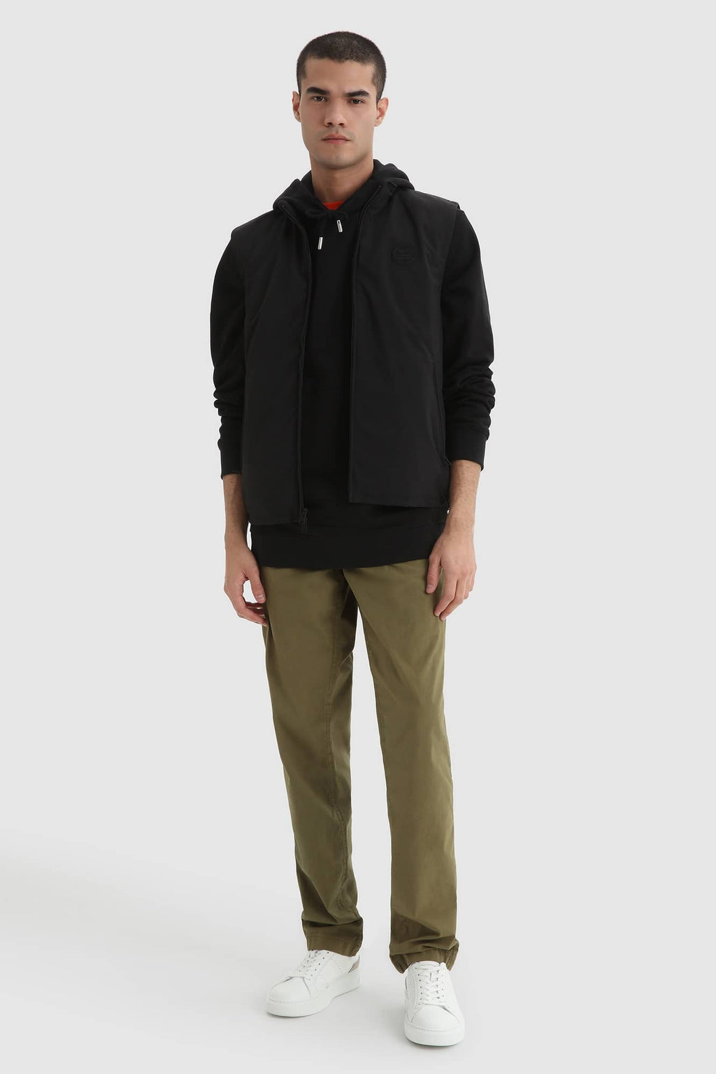 Woolrich Printed Duck Hoodie Zwart