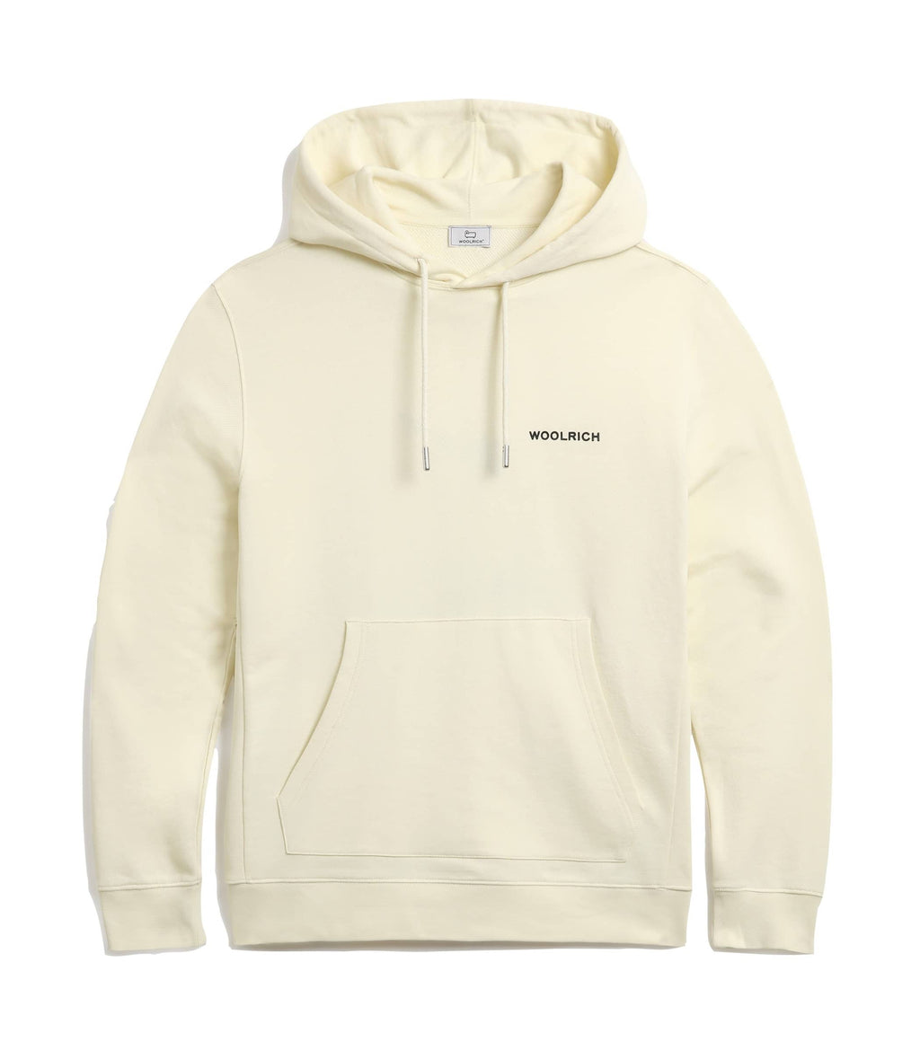 Woolrich Printed Duck Hoodie Off White