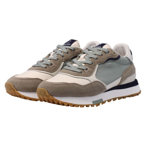 Woolrich Retro Sneaker Beige/Groen