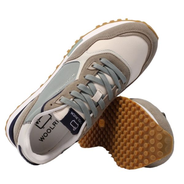 Woolrich Retro Sneaker Beige/Groen