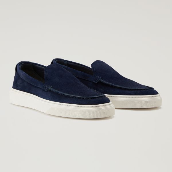 Woolrich Slip On Loafers Blauw