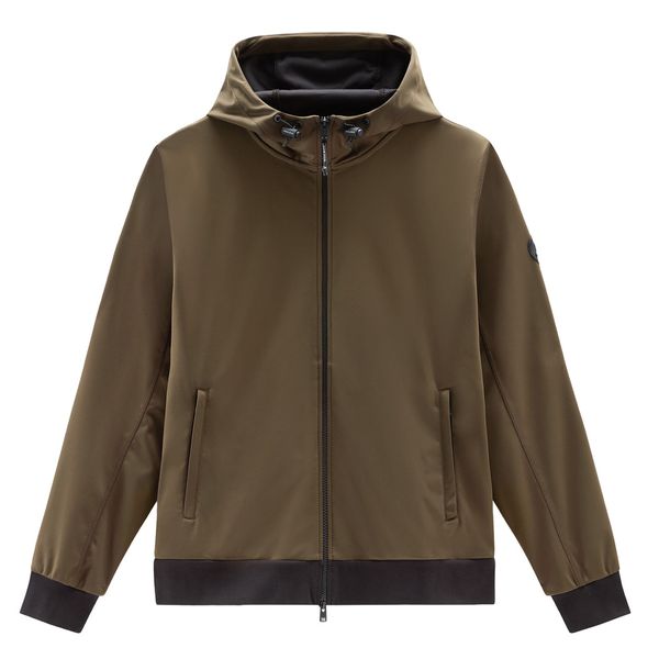 woolrich softshell jas donker groen