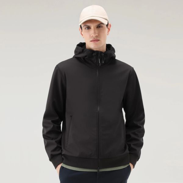 Woolrich Softshell Jas Zwart