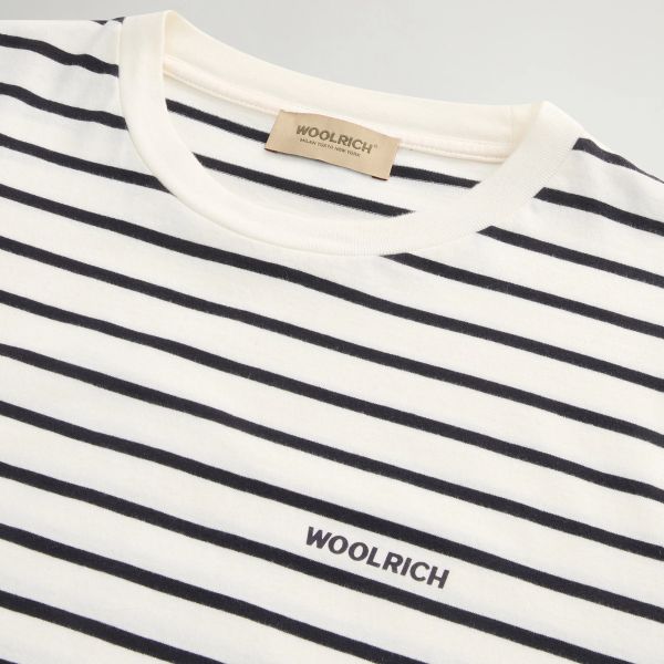 Woolrich Striped T-shirt Wit/Zwart