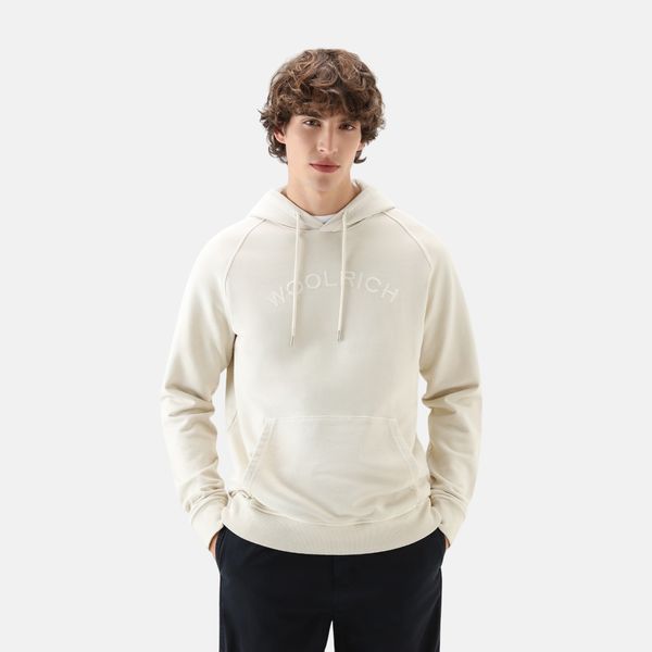 woolrich varsity hoodie beige