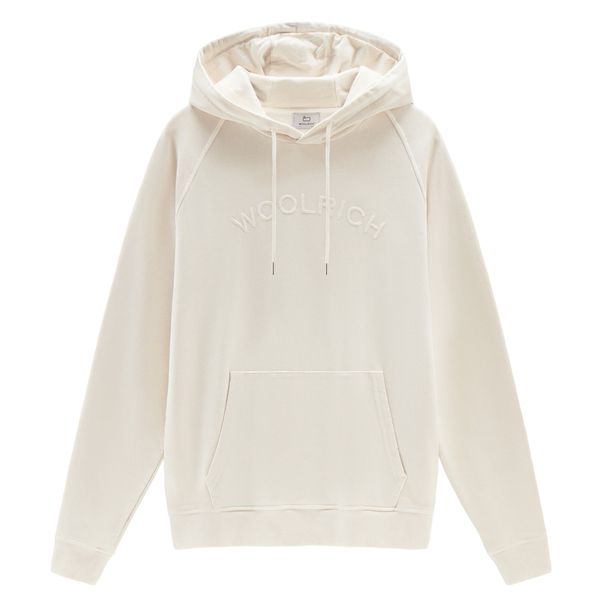 woolrich varsity hoodie beige