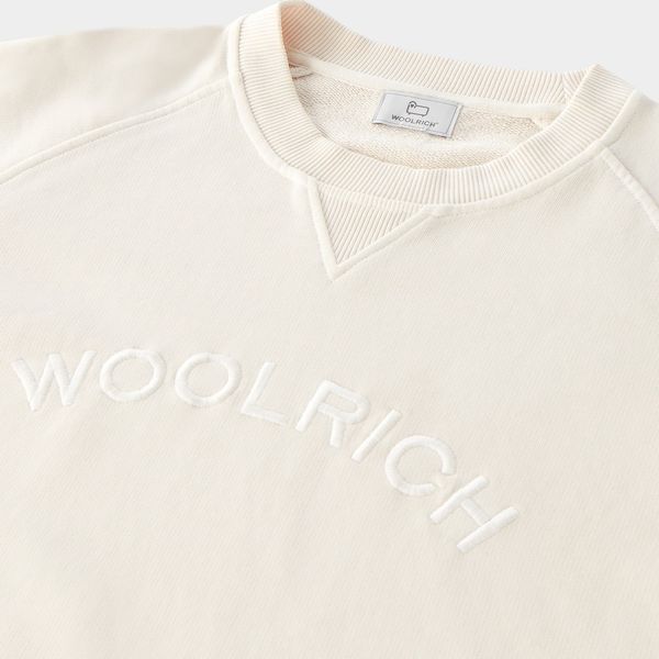 woolrich varsity sweater beige